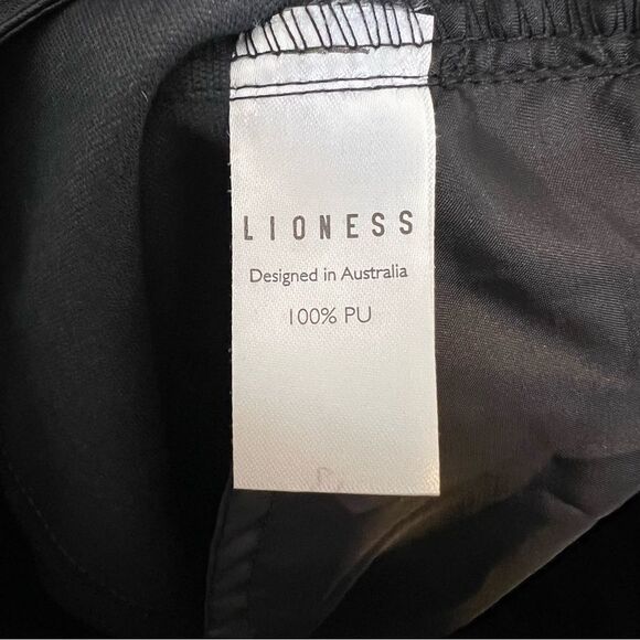 LIONESS Thank You Next Black Faux Leather Mini Skirt - Size Medium - Picture 8 of 9